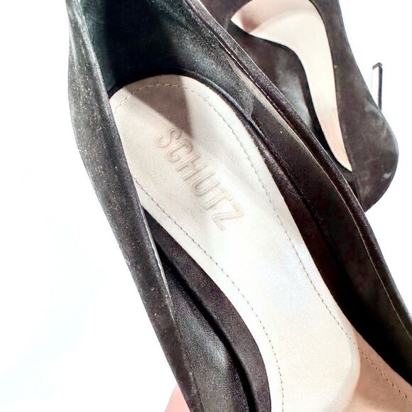 Schutz black suede pointed toe stiletto pumps 9.5 - Picture 8 of 9